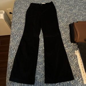 Black Velvet Extra High-Rise Flare Trousers Old Navy Size 4